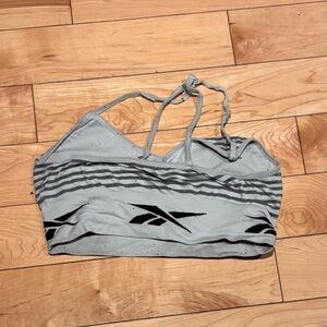 Reebok Gray and Black Sports Bra